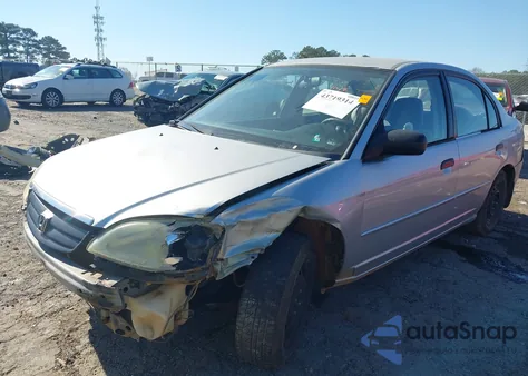 2001 Honda Civic Lx from USA, damaged, VIN 2HGES16511H593701